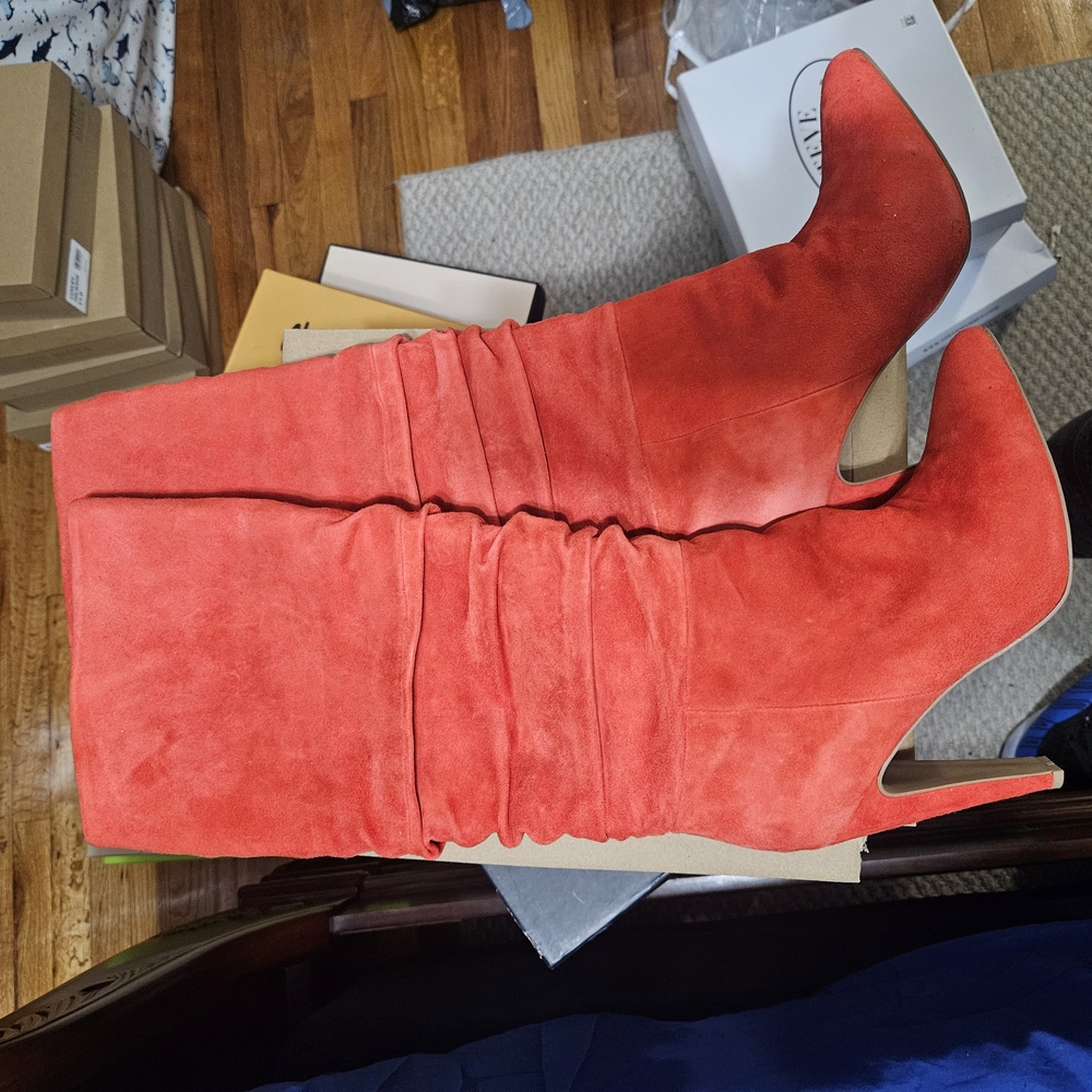 Women's Red Suede Boots